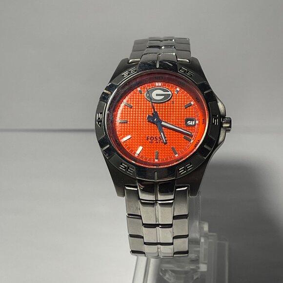 Georgia Bulldogs NCAA Stainless-Steel Men's Watch by Fossil NEW (RARE)